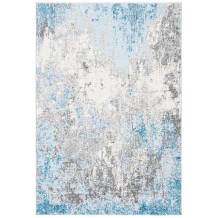 Safavieh 9 x 12 ft. Tulum Power Loomed Rectangle Area Rug Grey & Blue TUL207F-9